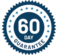 60 day 100% money back satisfaction guarantee seal